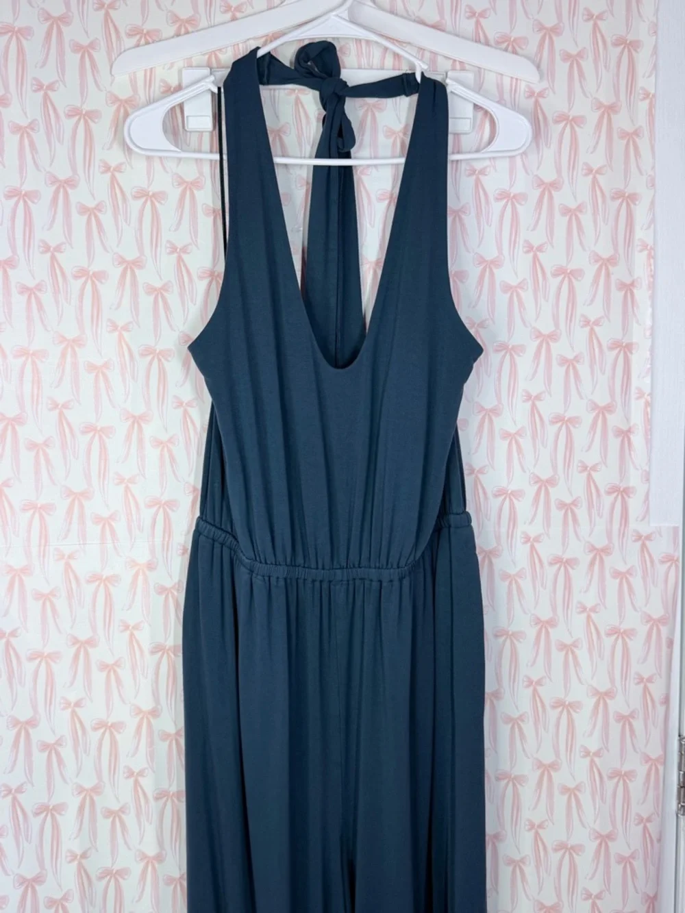 Old Navy Deep Navy Backless Halter Jumpsuit - Picture 2 of 10
